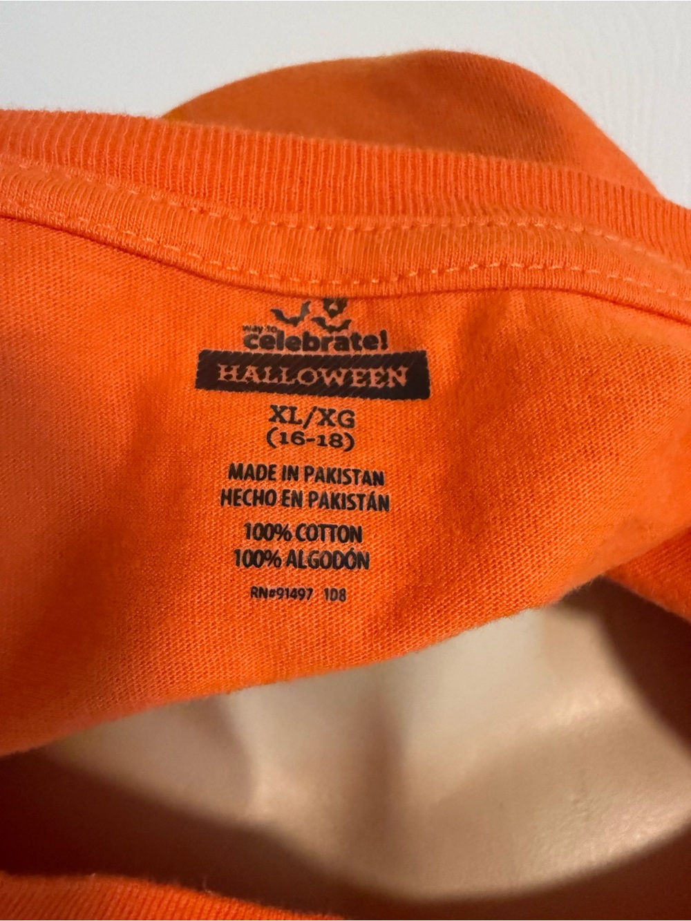 Women's Orange Short-Sleeve Pumpkin Face Tee - Picture 2 of 4